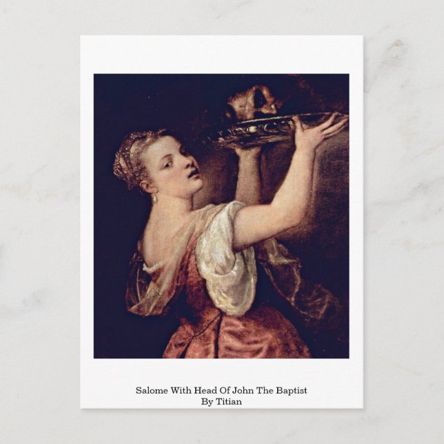 Salome med John the Baptist av titian Vykort (Framsida)