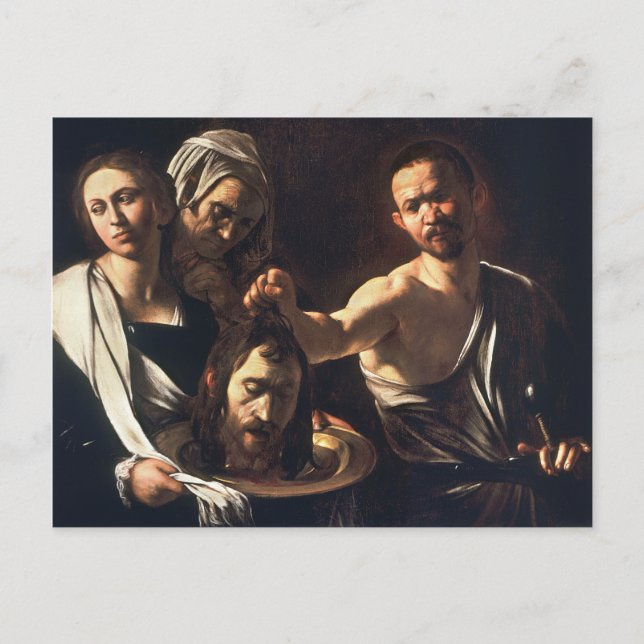 Salome med John The Baptist - Caravaggio Vykort (Framsida)