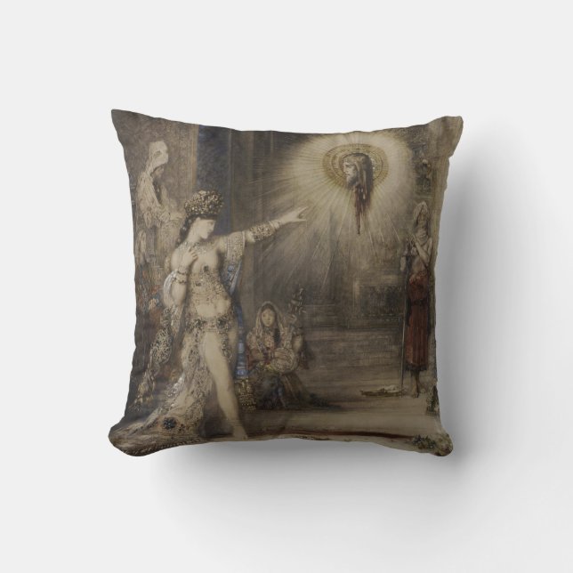 Salome och apparitionen av Gustave Moreau Kudde (Framsida)