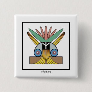 Salome Peace Symbol-knapp Knapp