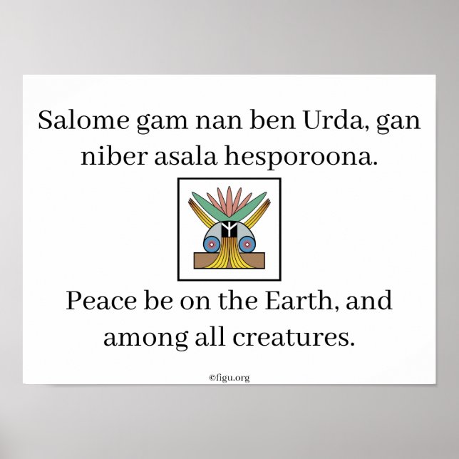 Salome Peace Symbol & Meditation Mantra Poster (Framsidan)