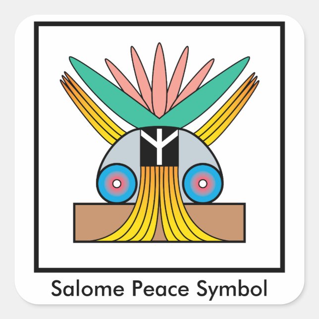 Salome Peace Symbol Sticker Fyrkantigt Klistermärke (Framsida)