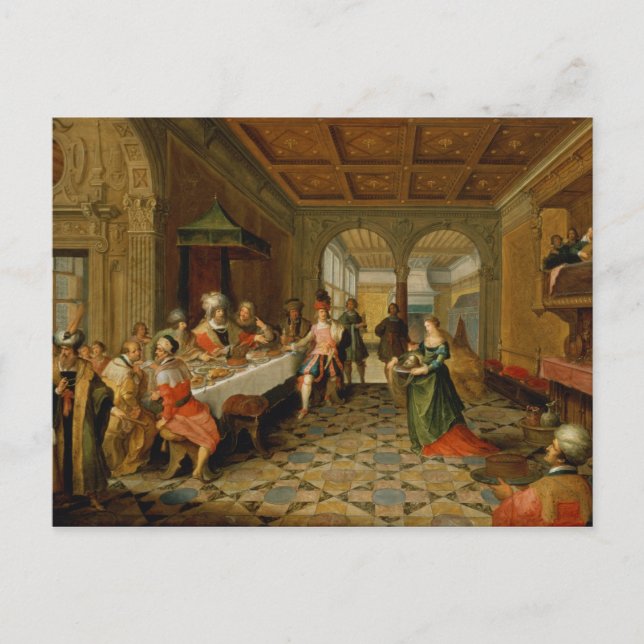 Salome presenterar chefen för St. John the Vykort (Framsida)