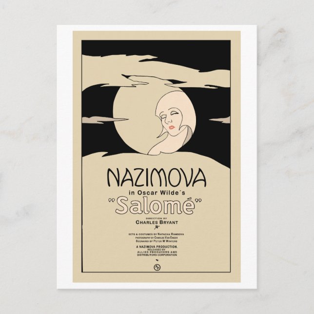 Salome Vintage Movie Poster Vykort (Framsida)