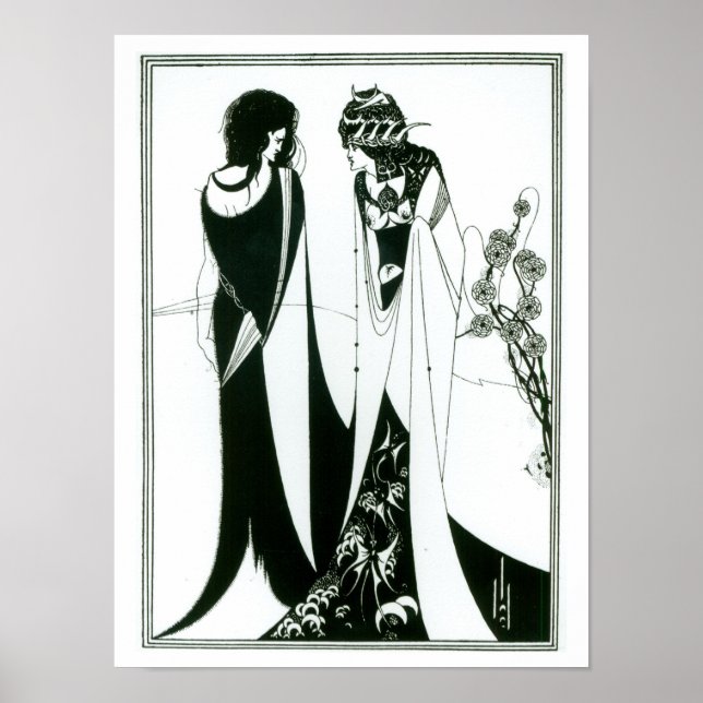 Salome with her mor, Herodias, 1894 (litho) (b/ Poster (Framsidan)
