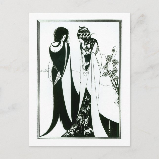 Salome with her mor, Herodias, 1894 (litho) (b/ Vykort (Framsida)