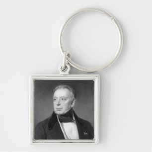 Salomon Mayer von Rothschild Fyrkantig Silverfärgad Nyckelring