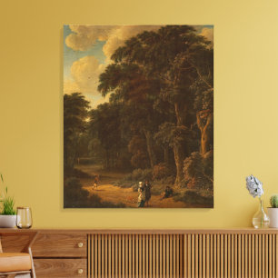 Salomon Rombouts - Forest Landscape med Forest... Canvastryck