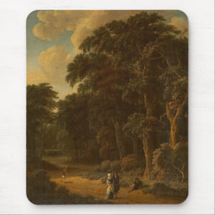 Salomon Rombouts - Forest Landscape med Forest... Musmatta