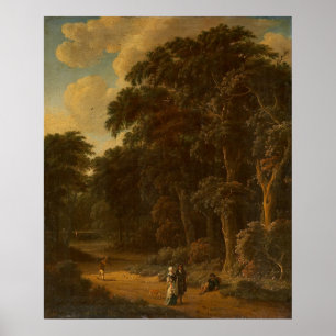 Salomon Rombouts - Forest Landscape med Forest... Poster