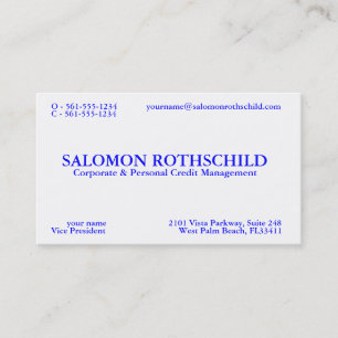 SALOMON-ROTHSCHILD VISITKORT