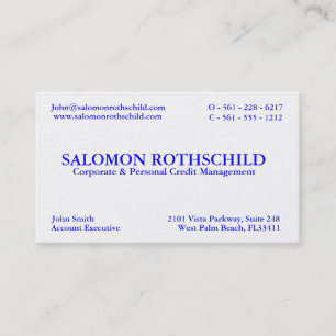 SALOMON-ROTHSCHILD VISITKORT