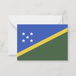 Salomonöarna flagga anteckningskort