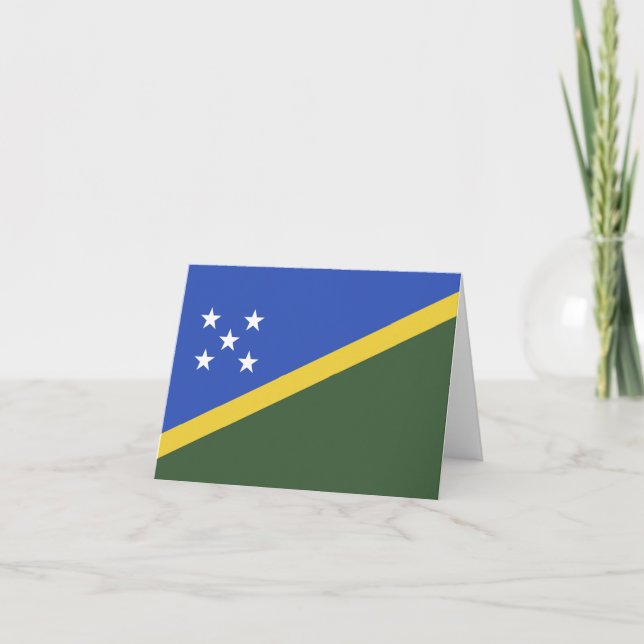 Salomonöarna flagga anteckningskort (Framsida)