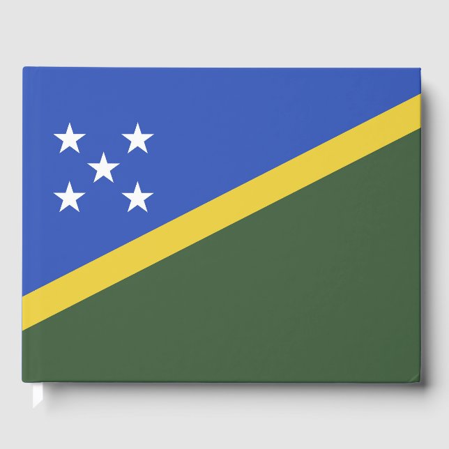 Salomonöarna flagga gästböcker (Framsida)
