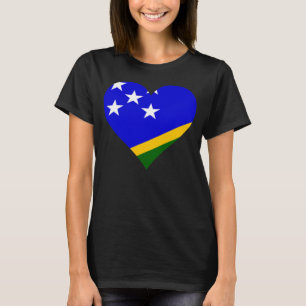 Salomonöarna Flagga Heart Kärlek Salomonöarna T Shirt