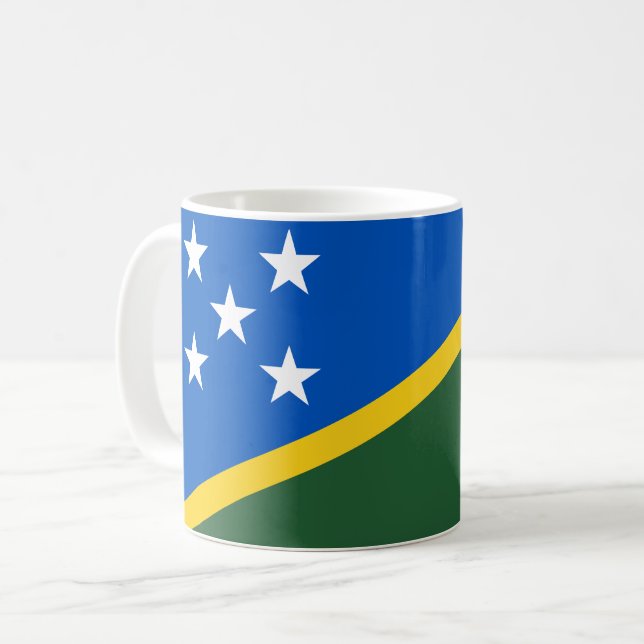 Salomonöarna Flagga Kaffemugg (Framsida vänster)