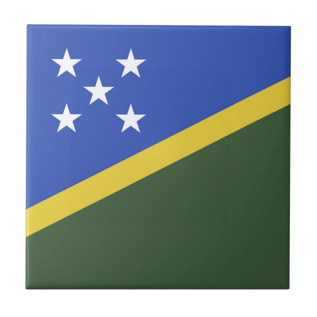 Salomonöarna flagga kakelplatta (Framsidan)
