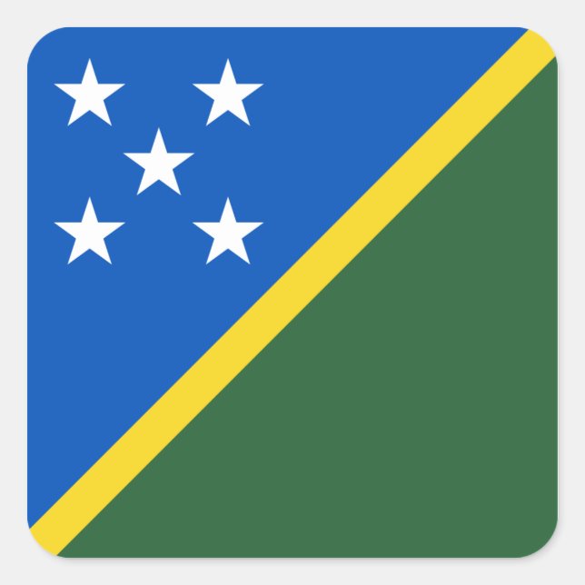 Salomonöarna Flagga Klistermärke (Framsida)