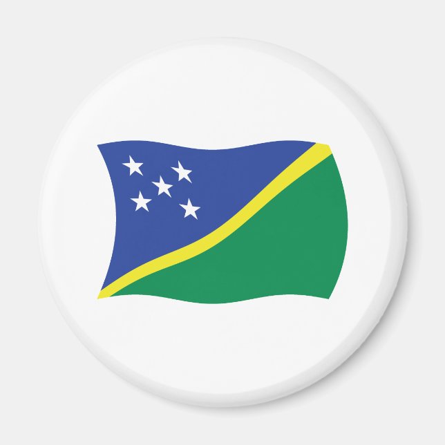 Salomonöarna Flagga Magnet (Framsidan)