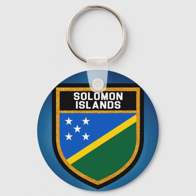 Salomonöarna Flagga Nyckelring (Framsida)
