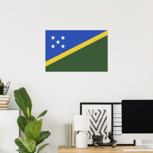 Salomonöarna flagga poster