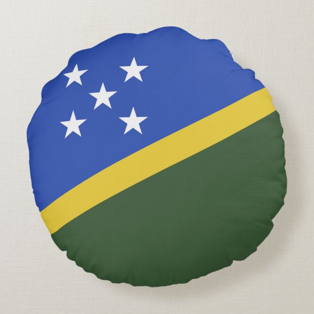 Salomonöarna flagga rund kudde (Baksidan)