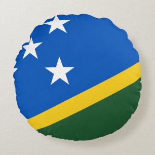 Salomonöarna Flagga Rund Kudde