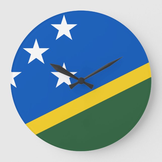 Salomonöarna Flagga Stor Klocka (Framsida)