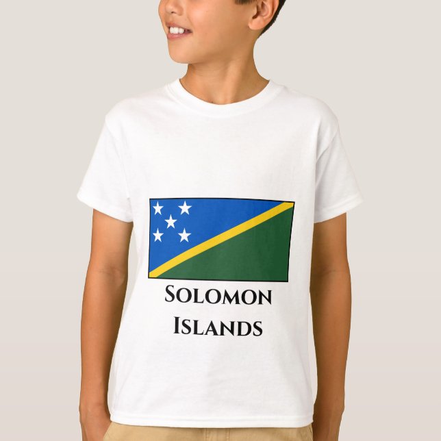 Salomonöarna Flagga T Shirt (Framsida)