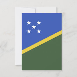Salomonöarna flagga tack kort