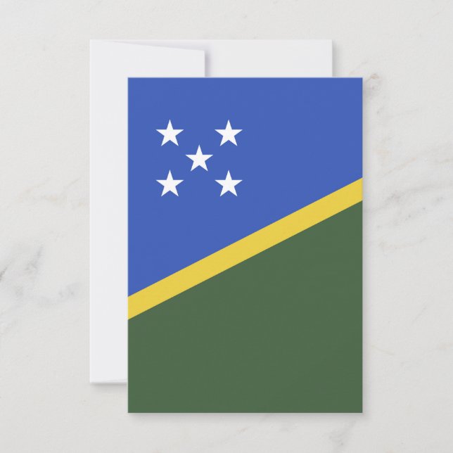 Salomonöarna flagga tack kort (Framsida)