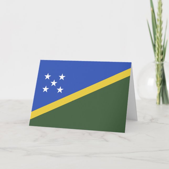 Salomonöarna flagga tack kort (Framsida)