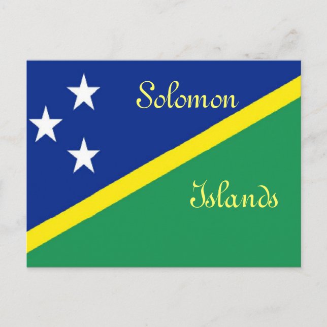 Salomonöarna flagga vykort (Framsida)