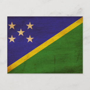 Salomonöarna Flagga Vykort