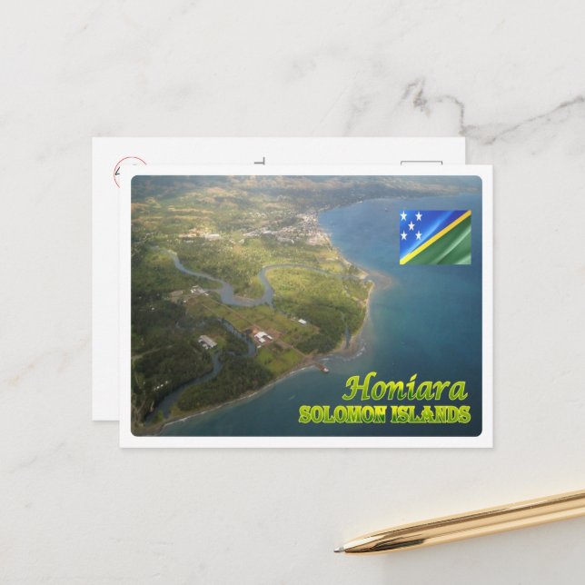 Salomonöarna - Honiara - Flygbild - Vykort (Fram/Back In Situ)