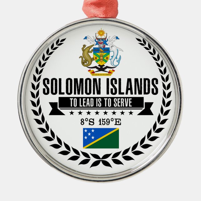 Salomonöarna Julgransprydnad Metall (Framsidan)