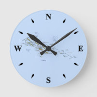 Salomonöarna Karta Clock