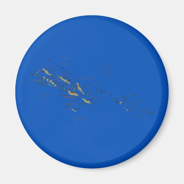 Salomonöarna Karta Magnet (Framsidan)