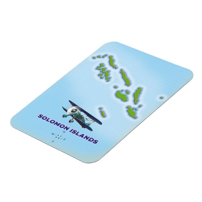 Salomonöarna kartografi karta. magnet (Vänstra Sidan)