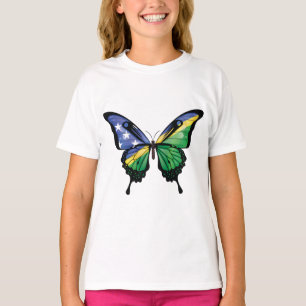 Salomonöarna Sallowtail Butterfly Flagga T Shirt