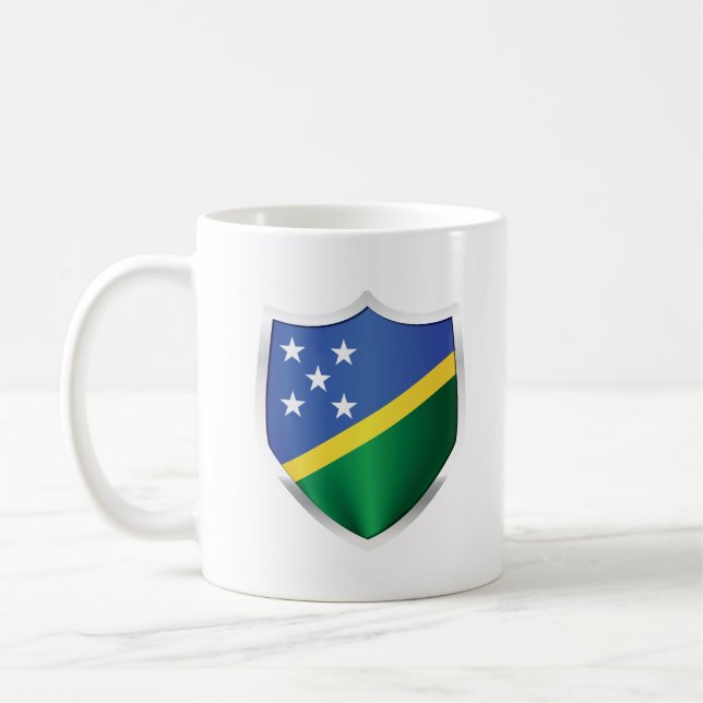 Salomonöarna Silver Shield Flagga Kaffemugg (Vänster)