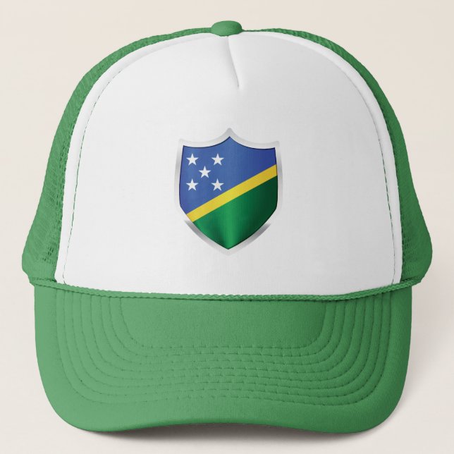 Salomonöarna Silver Shield Flagga Keps (Framsida)