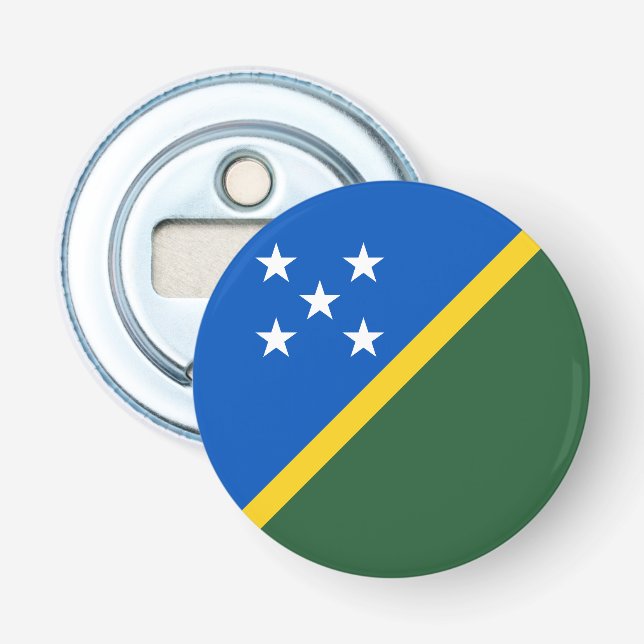 Salomonöarnas flagga flasköppnare (Framsidan)