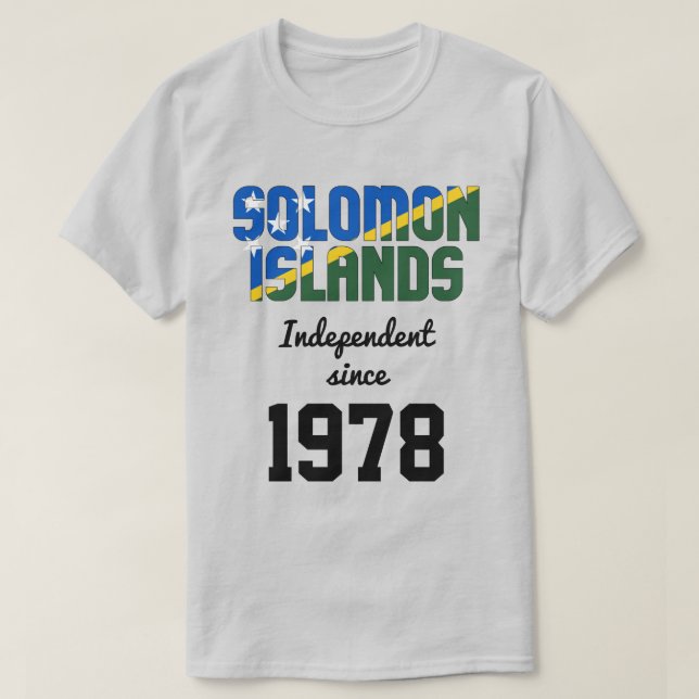 Salomonöarnas Flagga Independence Firande T Shirt (Design framsida)