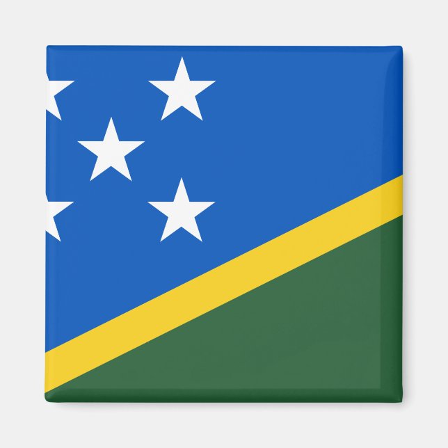 Salomonöarnas Flagga Magnet (Framsidan)