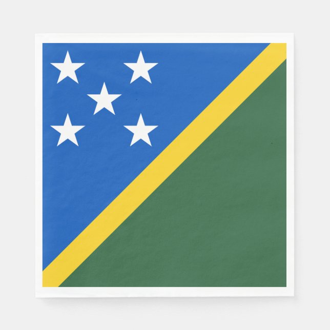 Salomonöarnas flagga pappersservett (Framsidan)