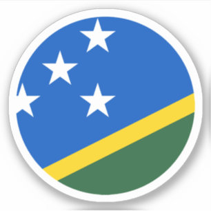 Salomonöarnas flagga rund dekal