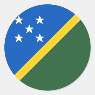 Salomonöarnas flagga runt klistermärke