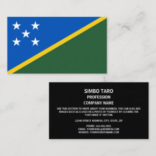 Salomonöarnas Flagga, Salomonöarnas Flagga Visitkort